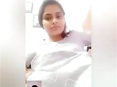 Indian Teen In White Shalwar Suit Gets Naked